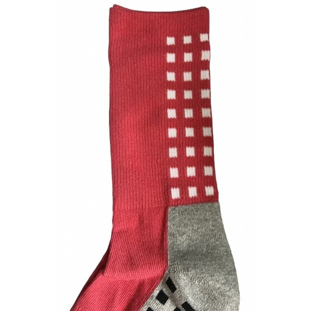 IkeTek Ike Behar Men's Socks High-Performance Patterned Hibiscus Pink Gray 10-13